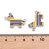 Rack Plating Alloy Enamel Colorful Mexican Donkey Connector Charms ENAM-N056-350P-3