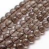 Natural Smoky Quartz Bead Strands G-G735-28-8mm-1