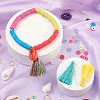 DIY Tassel Charm Heishi Beads Jewelry Set Making Kit DIY-FS0002-39-6