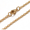 304 Stainless Steel Cable Chain Necklaces NJEW-L398-01G-1