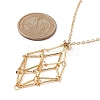 Brass Macrame Pouch Empty Stone Holder for Pendant Necklaces Making NJEW-JN04440-02-2