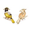 Bird Enamel Pin with Rhinestone JEWB-N007-090-2