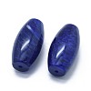 Synthetic Blue Watermelon Stone Glass Two Half Drilled Beads G-G795-11-01A-2