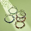 Synthetic Hematite & Natural Gemstone Chips Beaded Bracelet for Women BJEW-JB08686-2