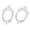 Zinc Alloy Link Cabochon Settings PALLOY-WH0001-35S-4