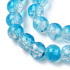 Transparent Crackle Baking Painted Glass Beads Strands X1-DGLA-T003-01A-05-3
