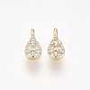 Brass Micro Pave Cubic Zirconia Charms KK-S350-298-1