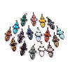 Natural & Synthetic Mixed Gemstone Pendants G-Q158-04-AB-1