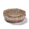 Resin with Natural Rutilated Quartz Chip Stones Ashtray DJEW-F015-07E-3