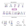 HOBBIESAY 2 Sets Laser Paper Word Happy Birthday Garlands AJEW-HY0001-21-2