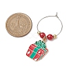 Christmas Alloy Enamel Wine Glass Charms AJEW-JO00258-5