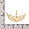 Brass Micro Pave Cubic Zirconia Pendants KK-E108-31G-3