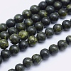 Natural Serpentine/Green Lace Stone Beads Strands G-P345-01-4mm-1
