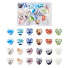 Cheriswelry 24Pcs 12 Colors Handmade Lampwork Beads LAMP-CW0001-03-28