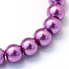 Baking Painted Pearlized Glass Pearl Round Bead Strands X-HY-Q003-6mm-16-2