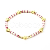 Handmade Polymer Clay Beads Stretch Bracelets Sets BJEW-JB06353-01-4