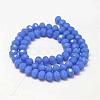 Faceted Rondelle Glass Beads Strands X-GLAA-I033-8mm-13-2