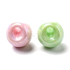 Plating Iridescent Acrylic Beads OACR-R256-01-3