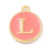 Golden Plated Alloy Enamel Charms X-ENAM-Q437-11L-1