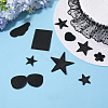 Gorgecraft 20pcs 10 style Star/Flower/Heart Iron on Cloth Patches PATC-GF0001-30-4