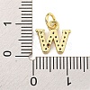 Initial Letter Brass with Cubic Zirconia Charms KK-Q814-26W-G-3