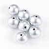 Matte Style Spray Painted Acrylic Beads X-ACRP-S669-8mm-01-1