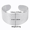 Non-Tarnish Stylish European and American Texture 304 Stainless Steel Cuff Bangles for Women BB1521-1-1