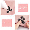 Gorgecraft 8Pcs 8 Colors Bowknot Resin Rhinestone Patches DIY-GF0005-28-4