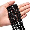 Synthetic Black Stone Beads Strands X-GSR10mmC044-5