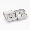 Tarnish Resistant 304 Stainless Steel Magnetic Clasps with Glue-in Ends STAS-F130-54P-2