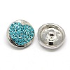 Alloy Rhinestone Buttons SNAP-A018-P-NR-2