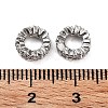 Rack Plating Brass Micro Pave Cubic Zirconia European Beads KK-H451-05P-2