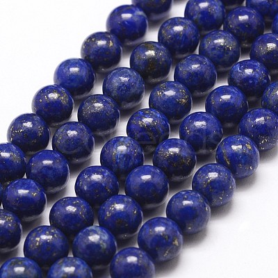 Natural Lapis Lazuli Bead Strands G-G953-03-8mm-1