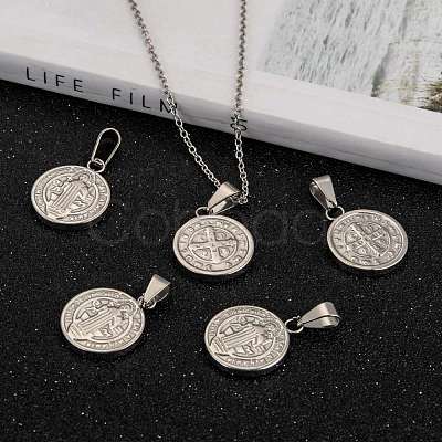 Non-Tarnish Fashionable 304 Stainless Steel Pendants STAS-J001-22-1