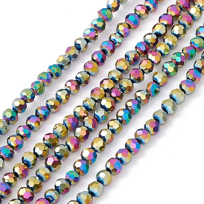 Electroplate Glass Bead Strands EGLA-R042-4mm-04-1