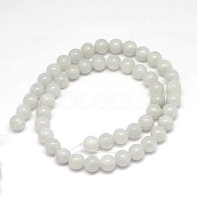 Natural Yellow Jade Beads Strands X-G-G598-6mm-YXS-03-1