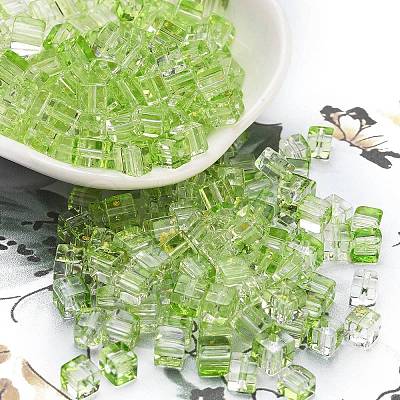 Spray Painted Glass Seed Beads SEED-A034-01F-1