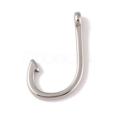 Non-Tarnish 304 Stainless Steel Hook Clasps STAS-C109-14B-P-1