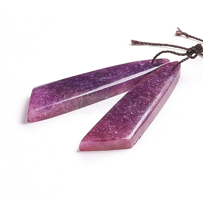 Natural Lepidolite/Purple Mica Stone Pendants X-G-G827-04O-1