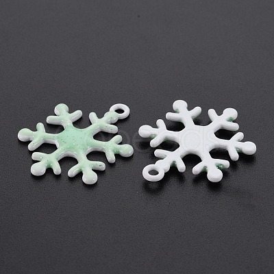 Spray Painted Alloy Enamel Pendants ENAM-N055-036C-NR-1