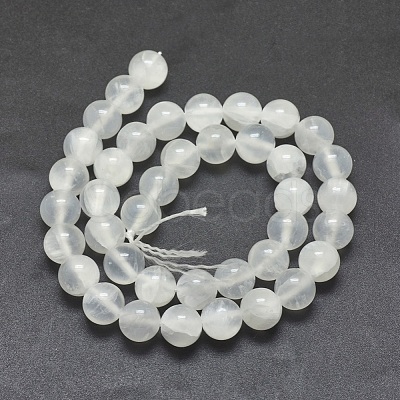 Natural Selenite Beads Strands G-G792-24D-1