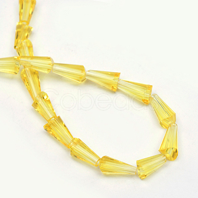 Transparent Glass Bead Strands GLAA-R170-4x8-01B-1