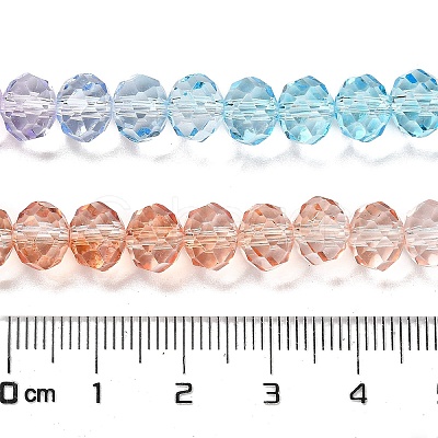 Transparent Painted Glass Beads Strands DGLA-A034-T8mm-A19-1