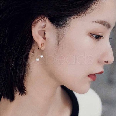 Pearl Clip-on Earrings Tassel Earrings Vintage Ear Cuff Luxury Retro Jewelry YG6221-4-1