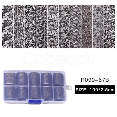 10Rolls 10 Styles Nail Art Transfer Stickers MRMJ-R090-67B-1