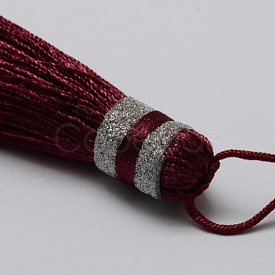 Nylon Tassels Big Pendant Decorations HJEW-L010-18-1