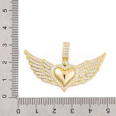 Brass Micro Pave Cubic Zirconia Pendants KK-E108-31G-1