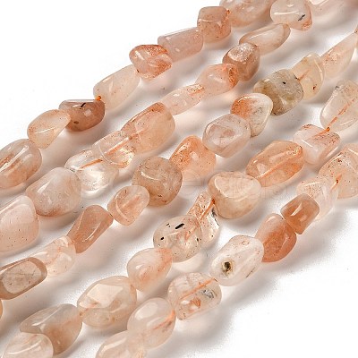 Natural Sunstone Beads Strands G-P497-01E-81A-1