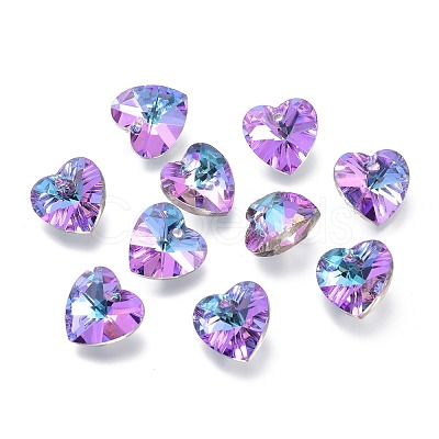 Faceted Glass Charms X-RGLA-L026-B03-1