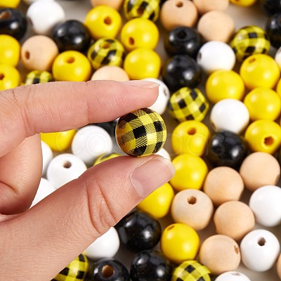 200Pcs Wooden Round Beads sgDIY-SZ0003-33A-1